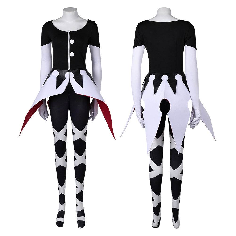Hazbin Hotel Carmilla Carmine Cosplay Costume Women Black Jumpsuit Party Carnival - zzcosplay