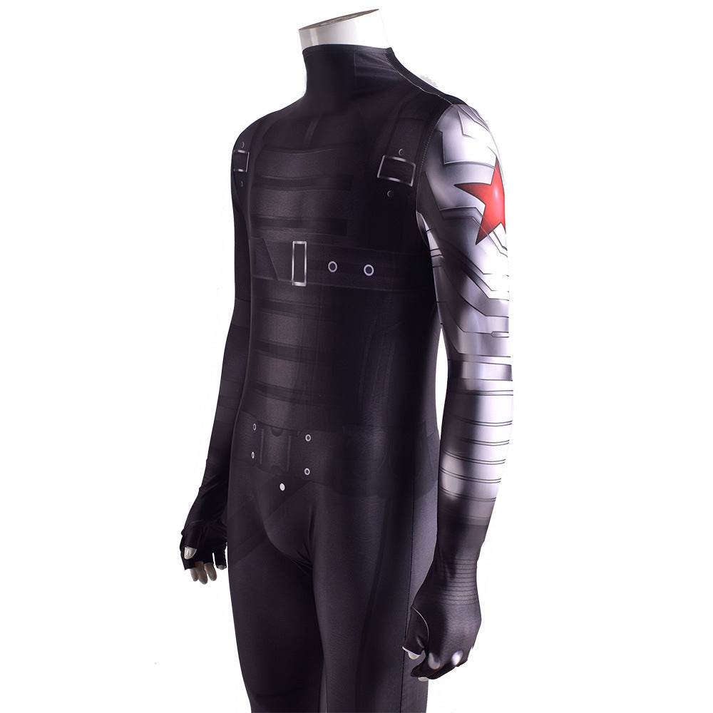 Bucky Barnes Winter Soldier Cosplay Costume Jumpsuit Zentai Party Carnival - zzcosplay