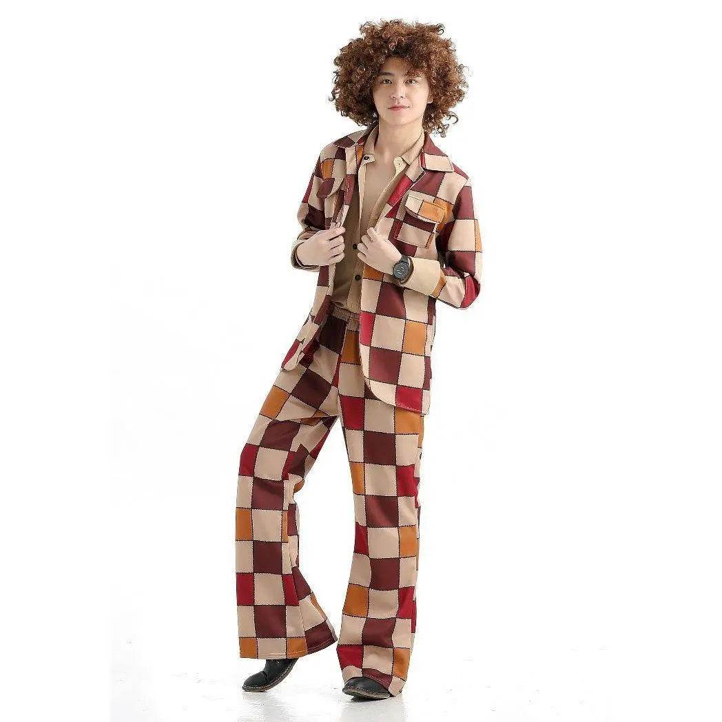 1920s Disco Stage Masquerade Fancy Dress Costumes Halloween For Women Men Leisure Suit - zzcosplay