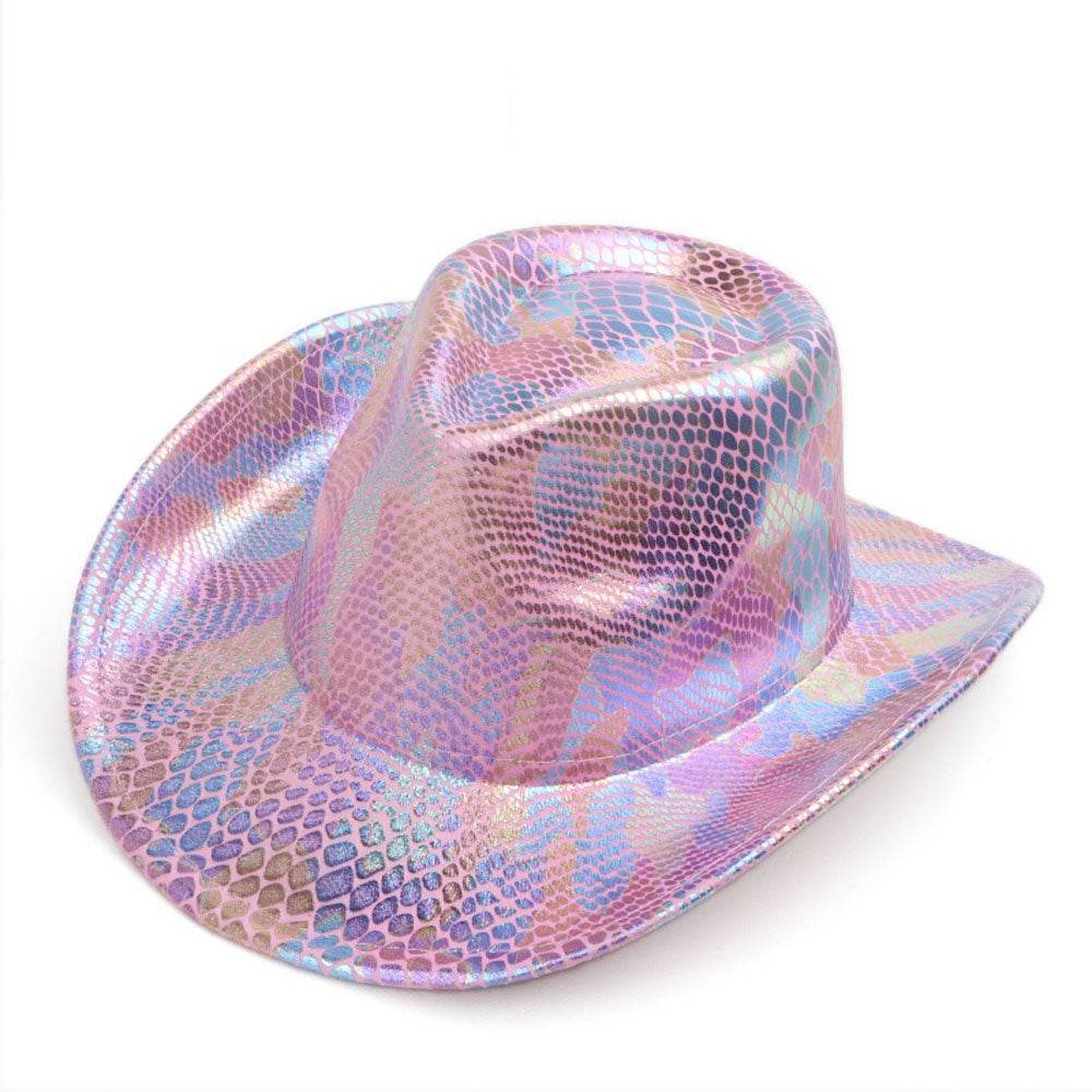 Western cowboy hat men's retro sequined Party dance - zzcosplay