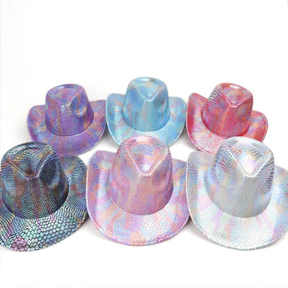 Western cowboy hat men's retro sequined Party dance - zzcosplay