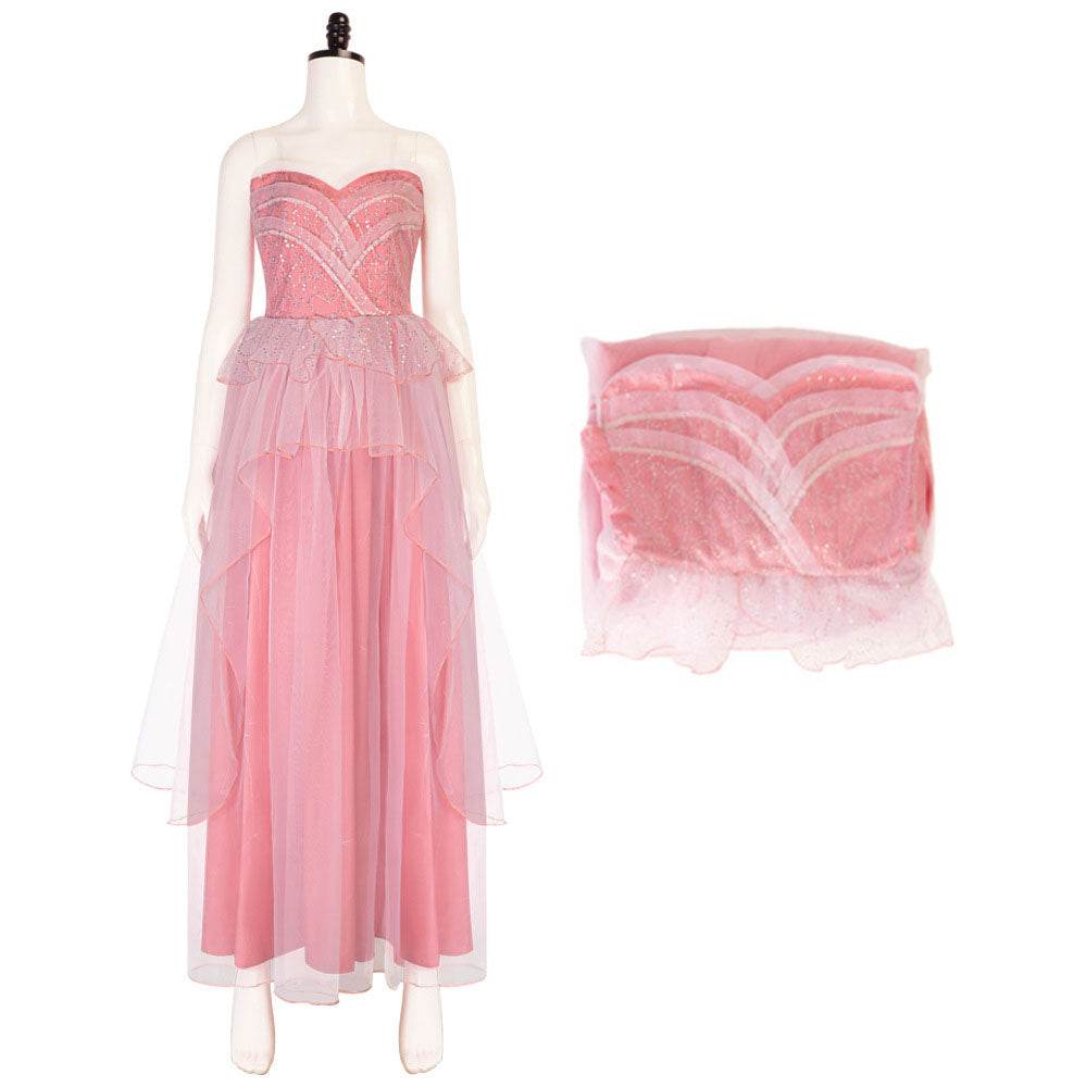 Wicked Glinda Pink Women Dress Outfit Carnival Cosplay Costume - zzcosplay