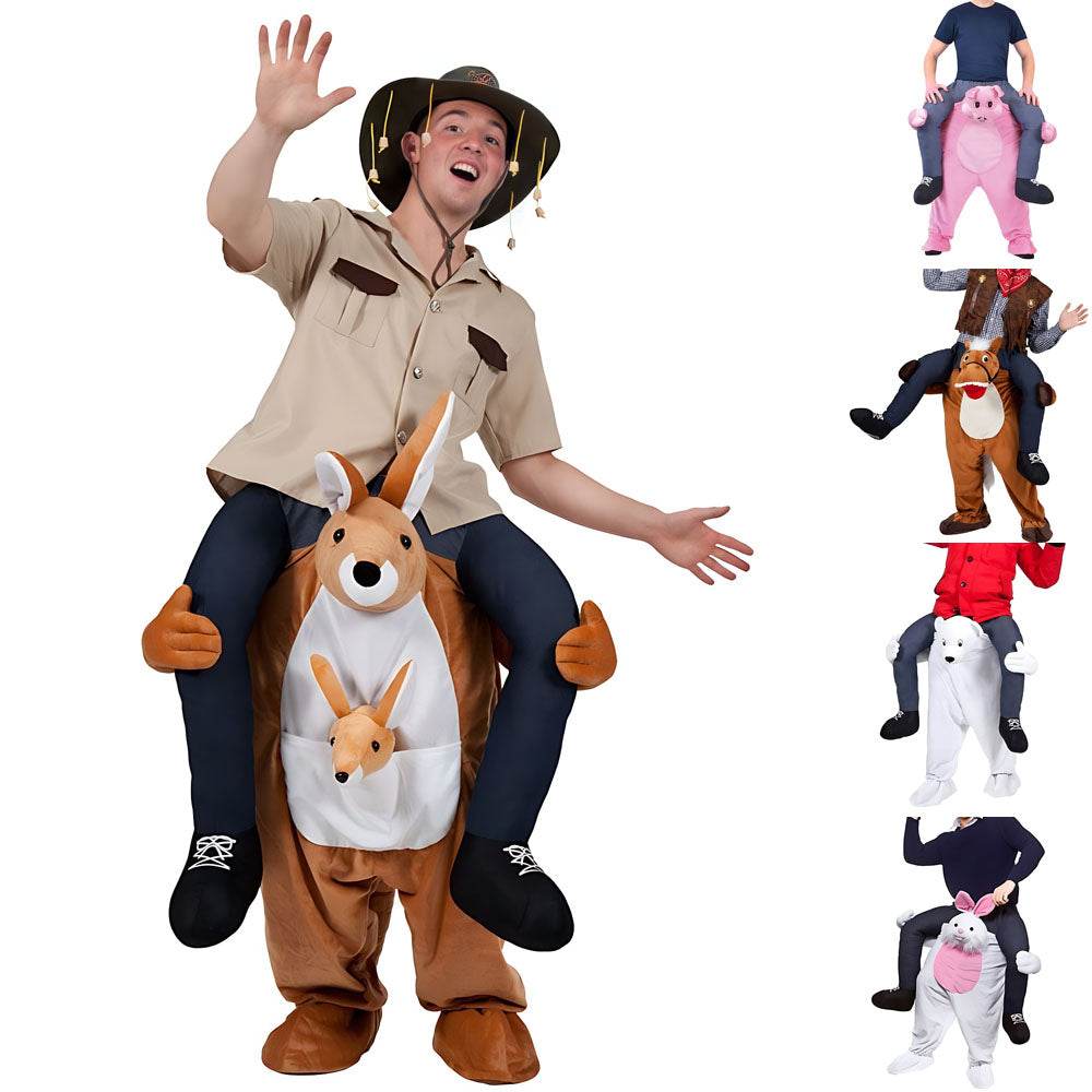 White Bear Pink Pig Rabbit Kangaroo Horse Funny Puppet Costumes - zzcosplay