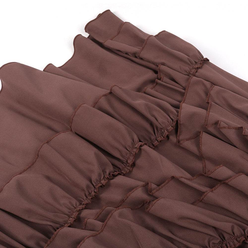 Medieval Retro Style Women's Waist Dance Skirt Dress - zzcosplay