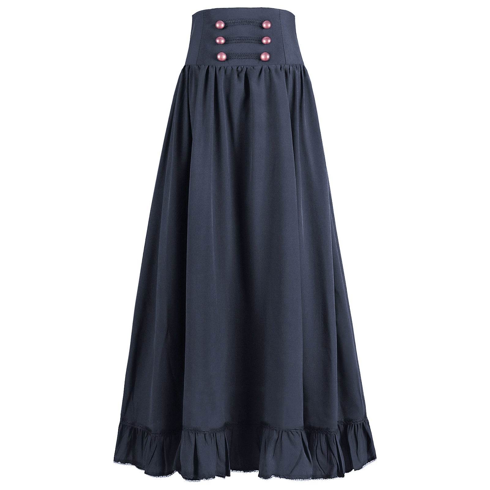 Medieval Women's Retro Style Waist Dance Skirt Dress - zzcosplay