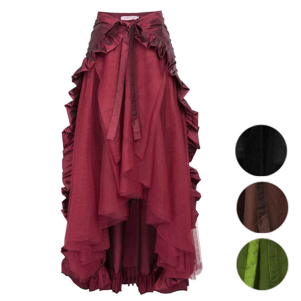 Medieval Women's Retro Style Pirate Waist Dance Skirt Dress - zzcosplay