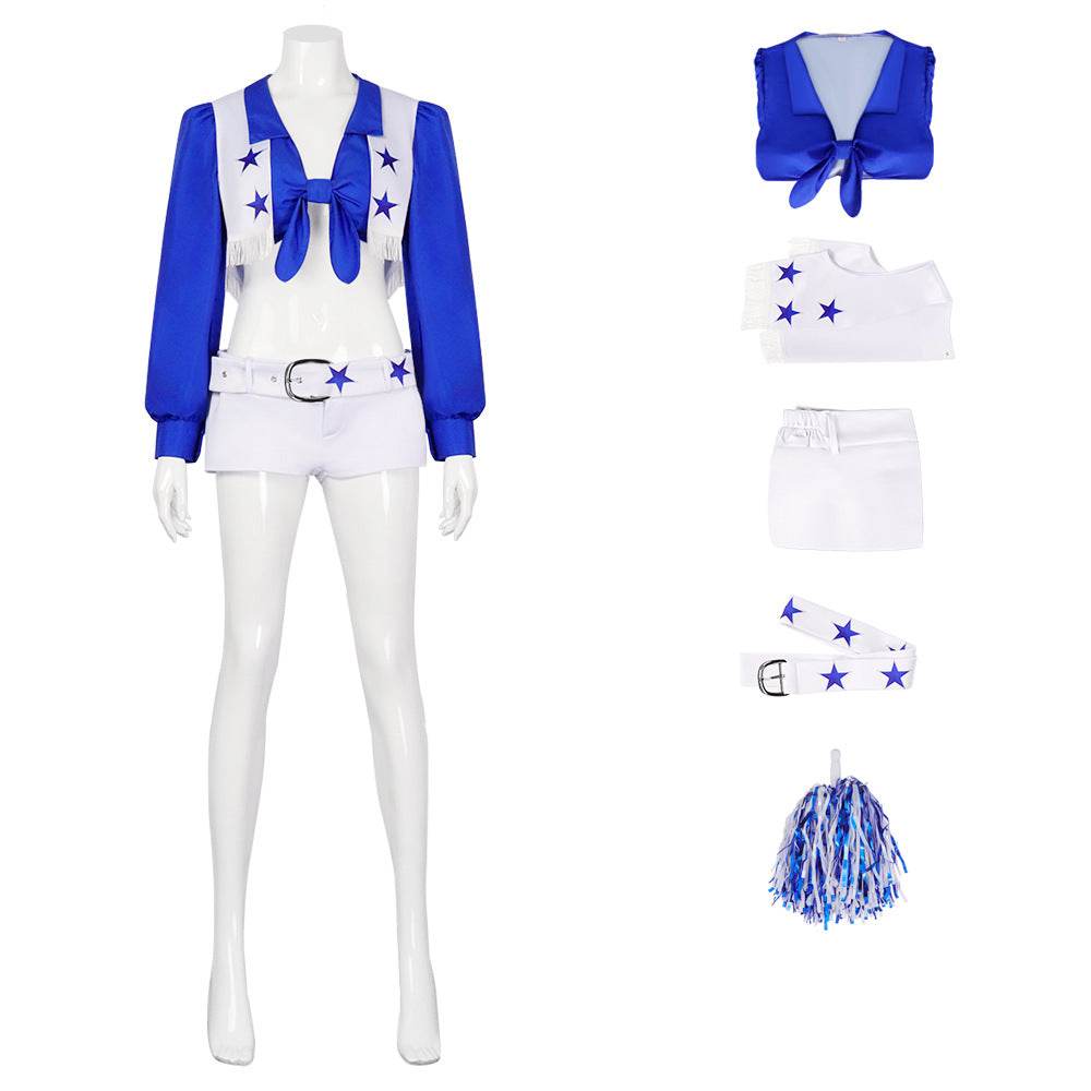 Dallas Cowboy Cheerleader Stage Star Costume For Women - zzcosplay