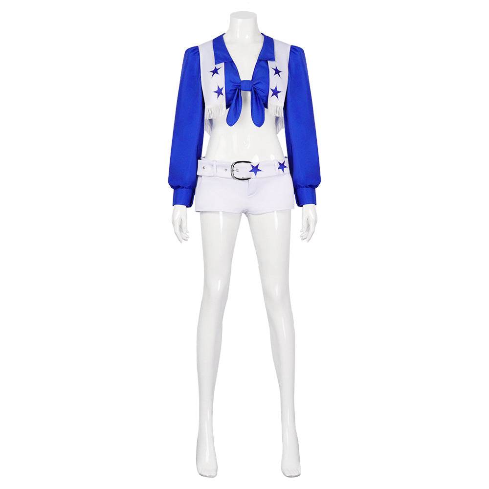 Dallas Cowboy Cheerleader Stage Star Costume For Women - zzcosplay