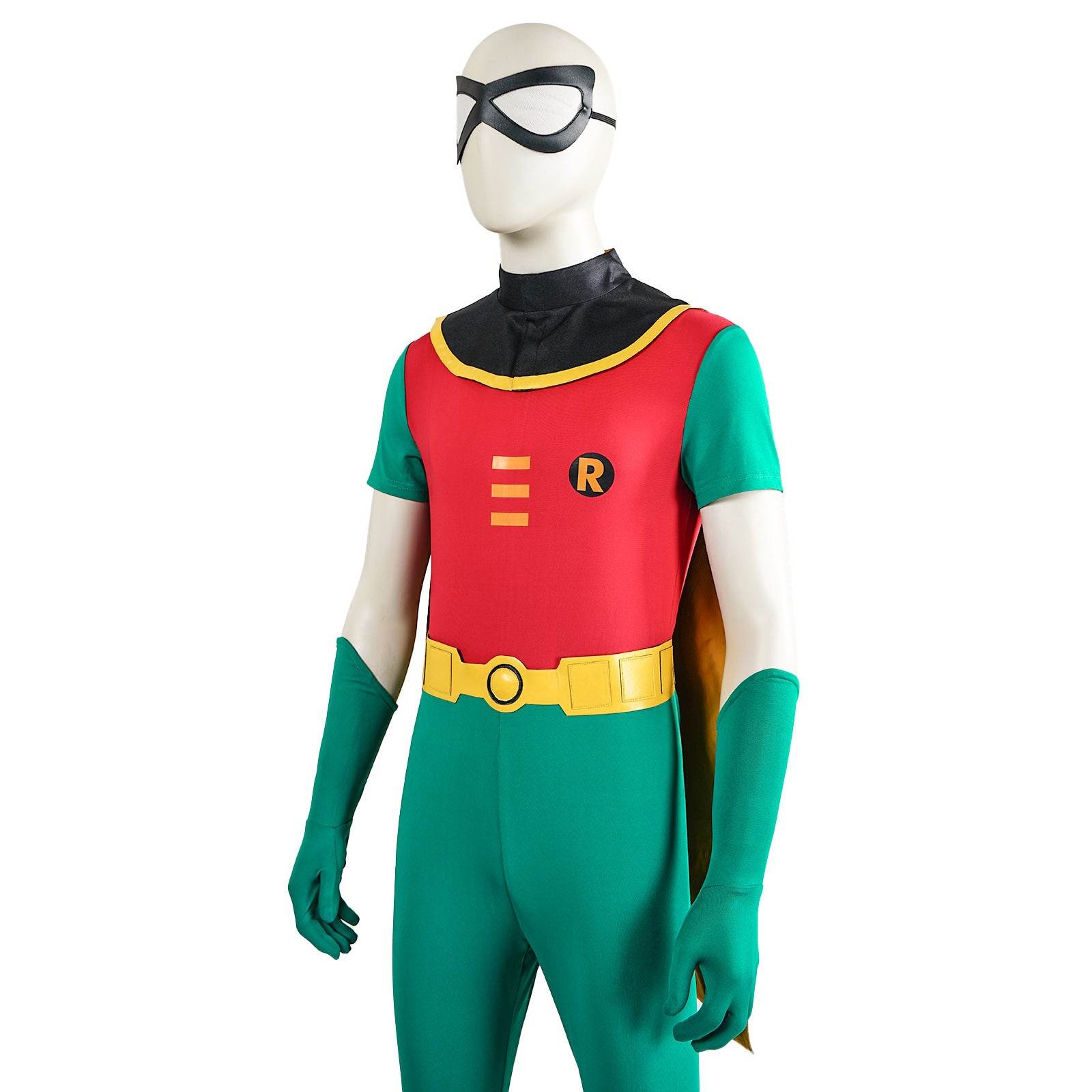 Teen Titans Robin Costume Super Hero Halloween For Adult Full Set With Cape - zzcosplay