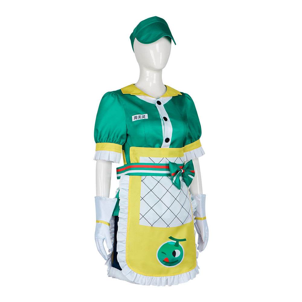 Overwatch Mei Honeydew Skin Cosplay Costume Maid Dress Outfit - zzcosplay