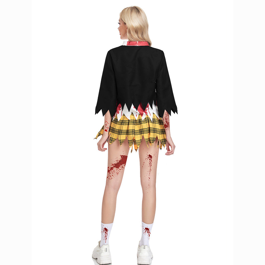 College Vampire Outfit Horror Zombie Student Uniform Party Women Halloween - ZZCOSPLAY
