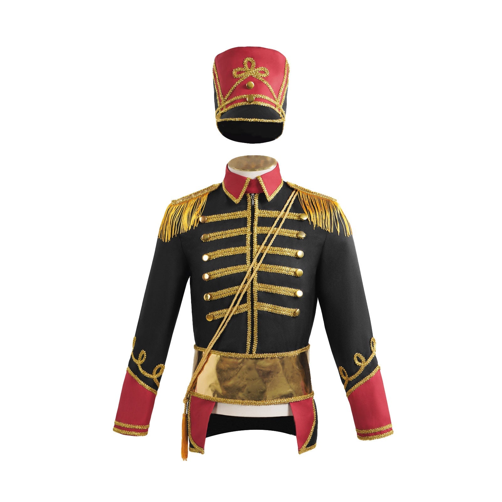 British Hussar Tunic Royal Prince Tailcoat Drummer Parade Costume Jacket Men Halloween - ZZCOSPLAY