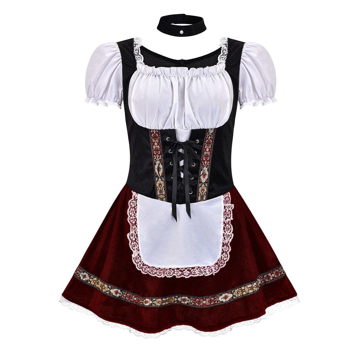Oktoberfest Costume Women German Bavarian Beer Girl Dirndl Dress Carnival Halloween - ZZCOSPLAY