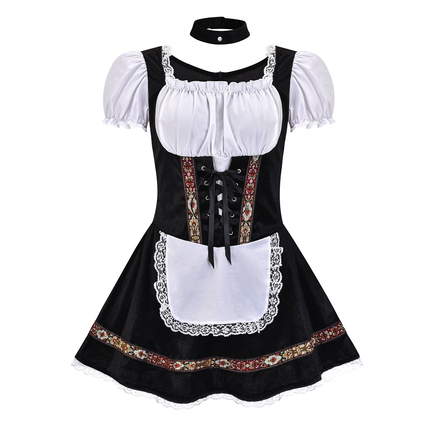 Oktoberfest Costume Women German Bavarian Beer Girl Dirndl Dress Carnival Halloween - ZZCOSPLAY