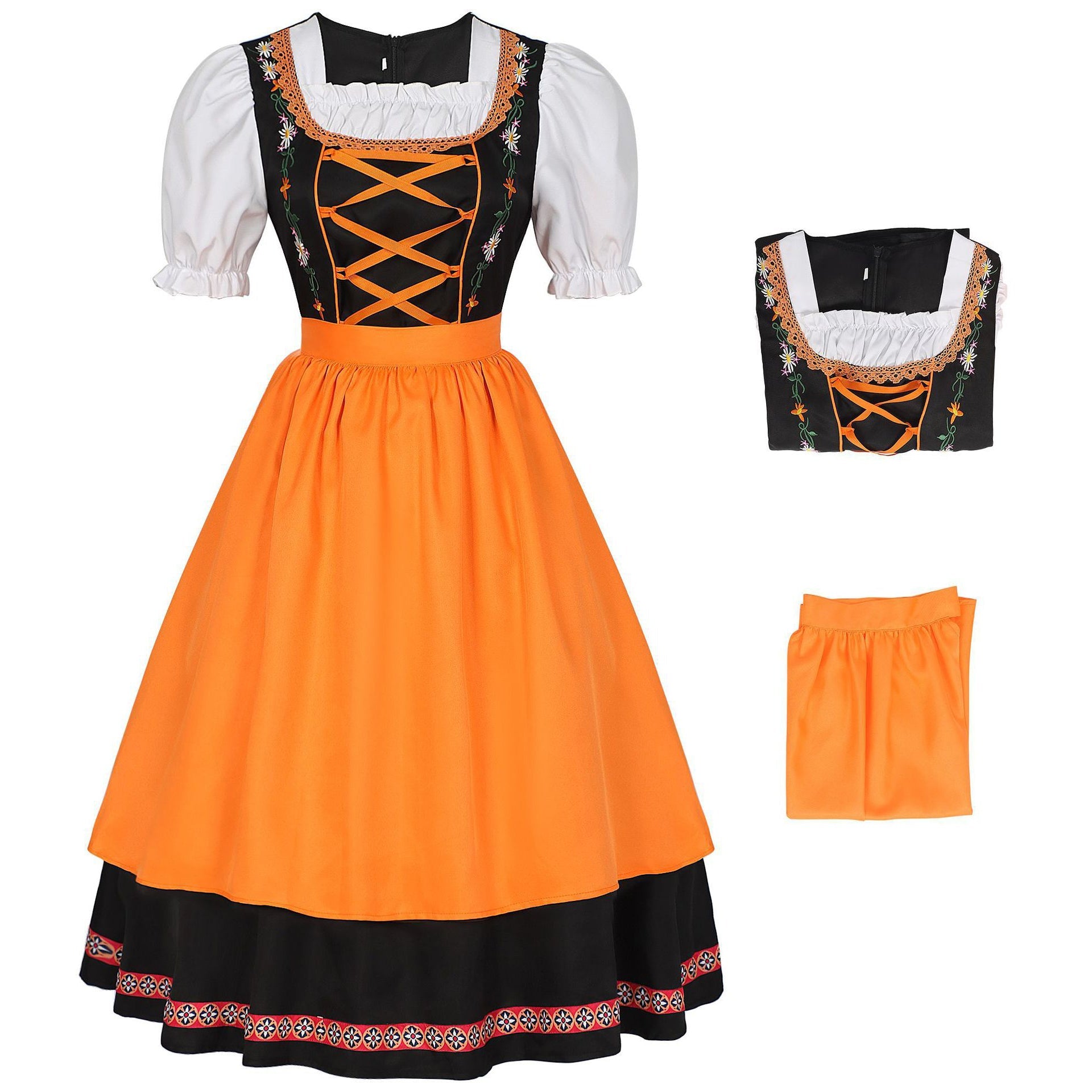 German Oktoberfest Bavarian Nation Costume Overalls Set Halloween Carnival Outfit - ZZCOSPLAY