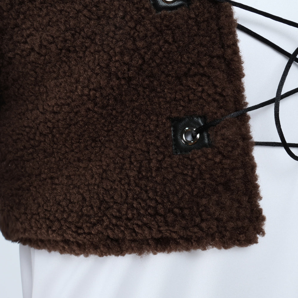 Shrek Green Monster Cosplay Mens Costume Halloween Full fleece Vest Outfit Set - ZZCOSPLAY