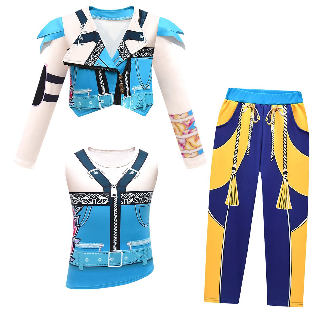 Kids KPop Demon Hunters Costume Girls Zoey Cosplay Fancy Dress Outfits - ZZCOSPLAY