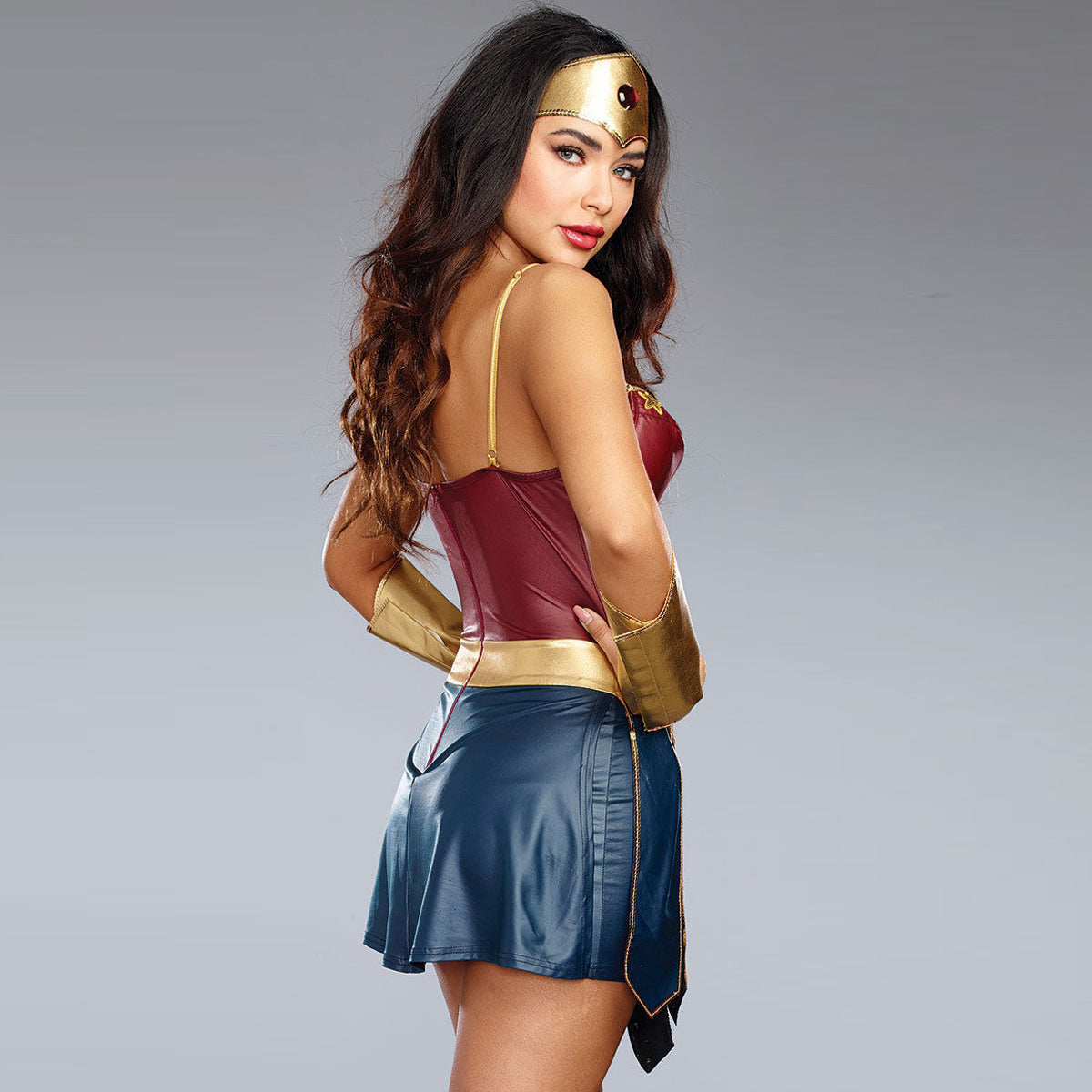 Deluxe Adults Ladies Wonder Woman Fancy Dress Halloween Superhero Costume - ZZCOSPLAY