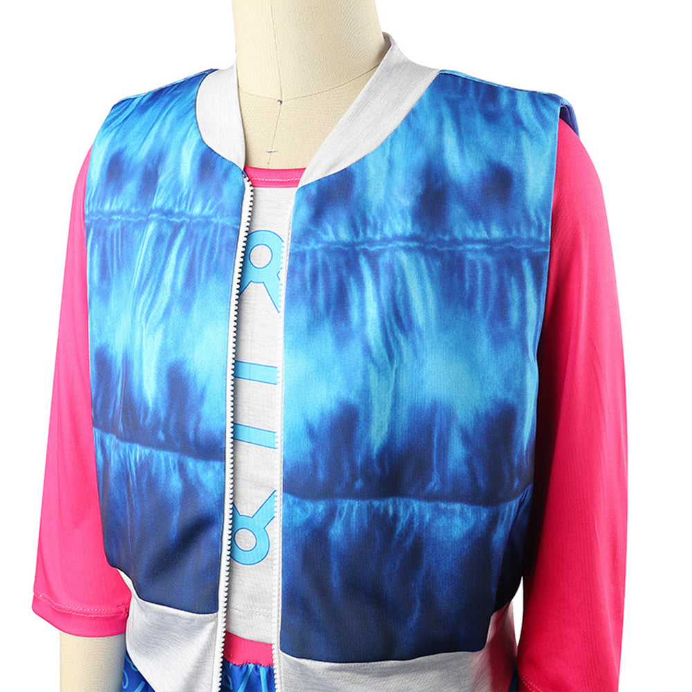 Zombies 4 Addison Costume for Kids Girls Cheerleader Dress Up 3PCS Halloween - ZZCOSPLAY