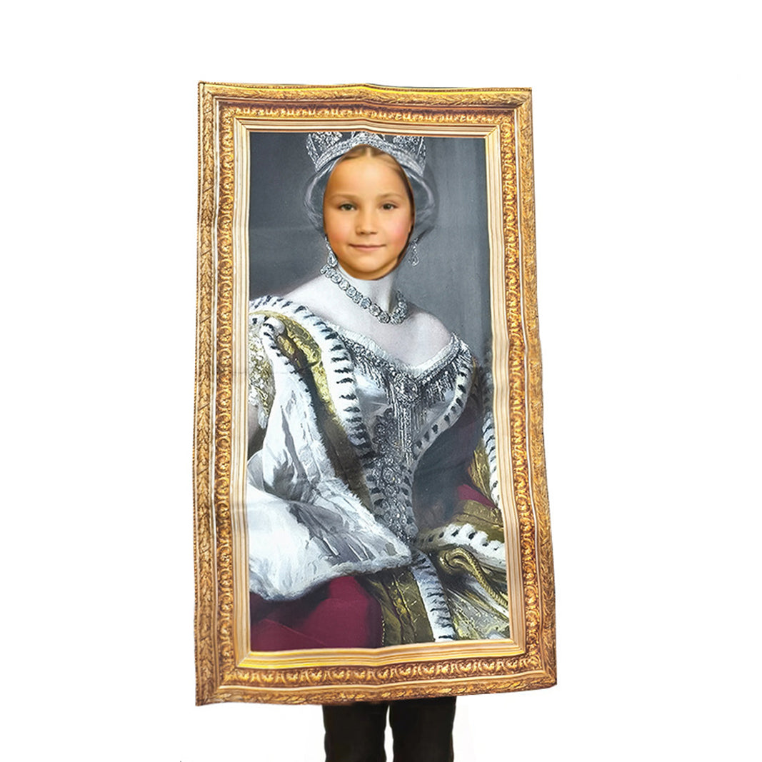Funny spoof murals Costume Mona Lisa French girl Einstein Marie Curie King Queen Victoria Knight - ZZCOSPLAY