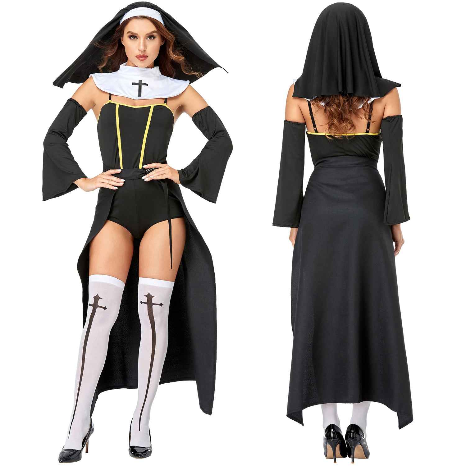 Women Vampire Nun Costume Halloween