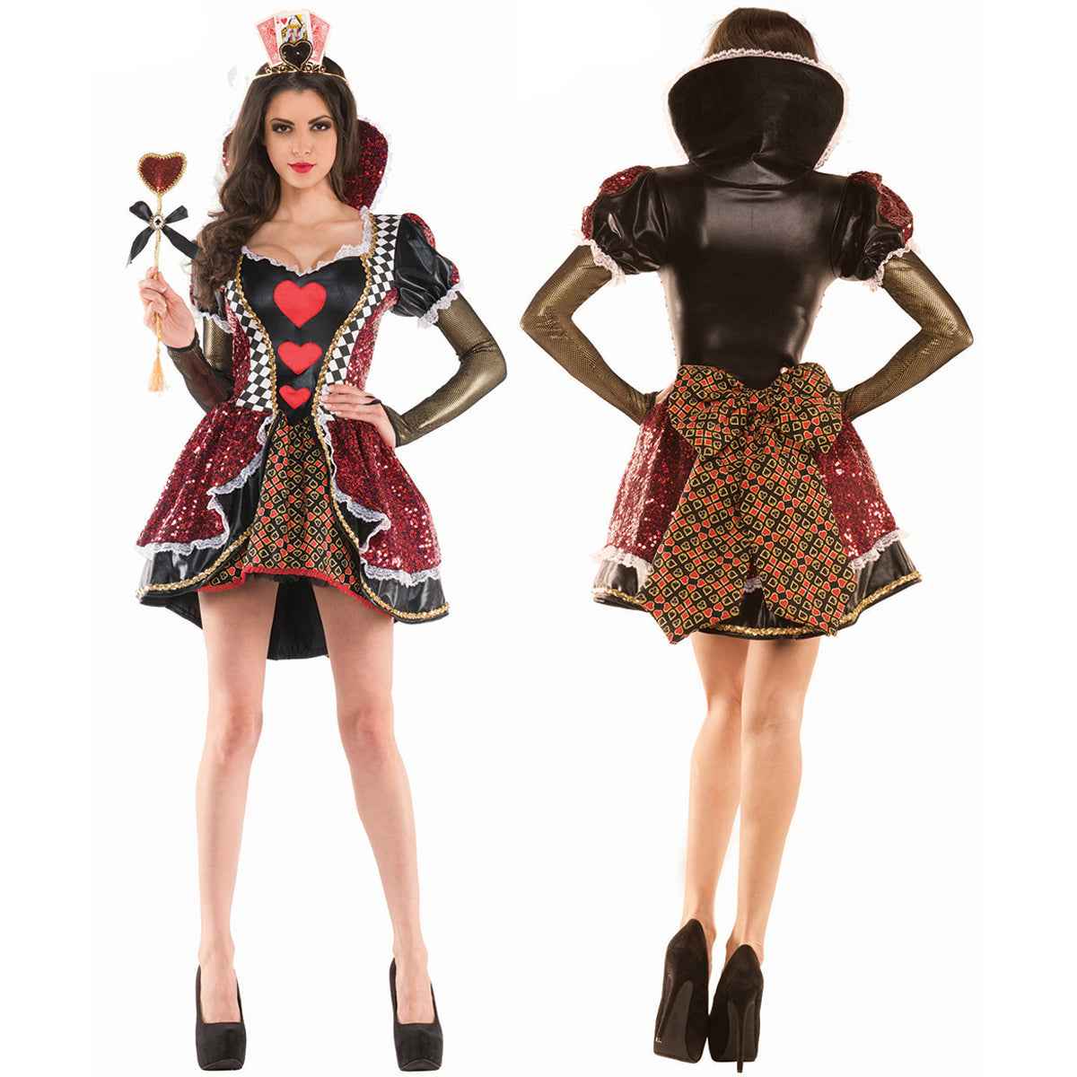 Queen of Hearts Costume For Women Night Club Halloween