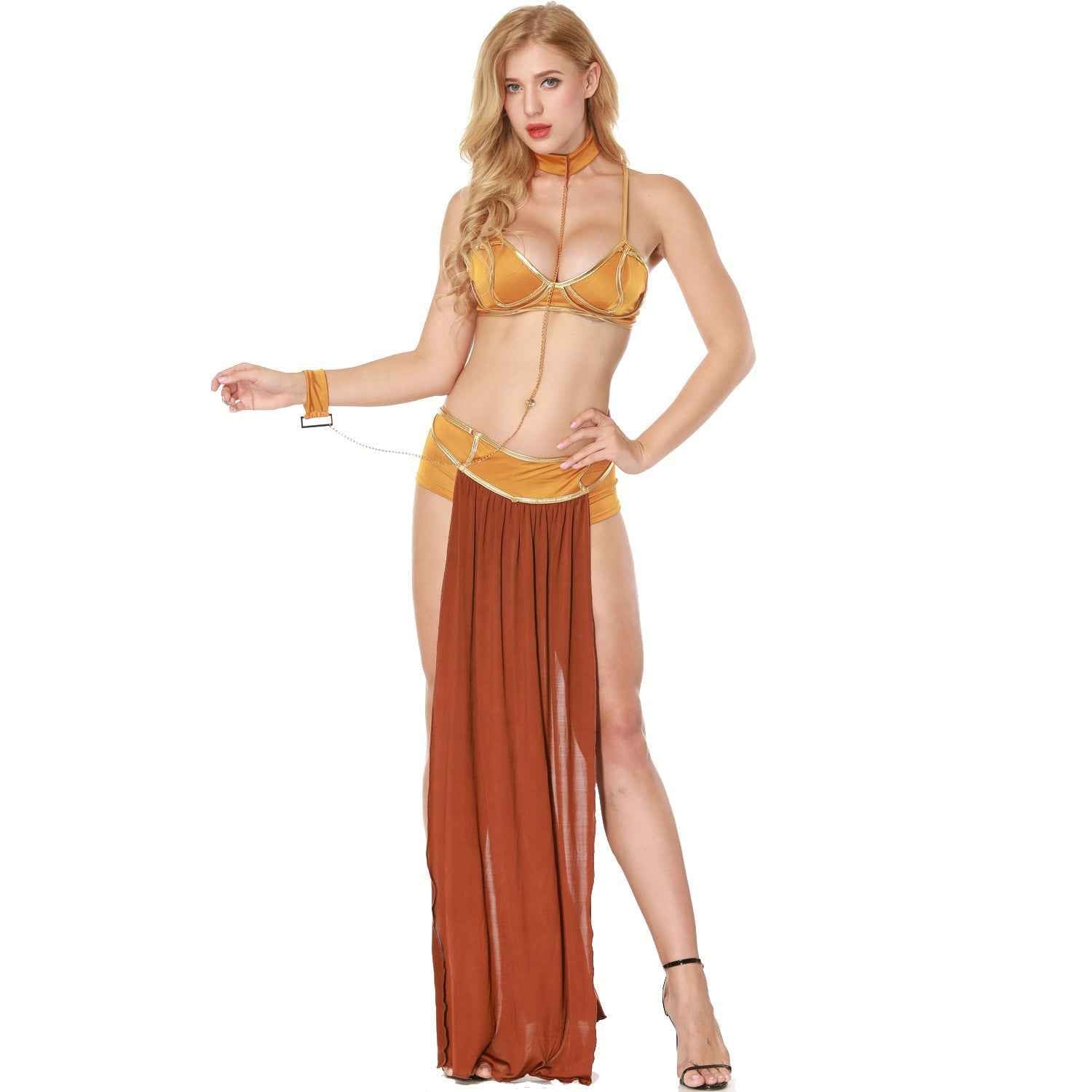 Leia Costumes Princess Slave Queen Dress Star Wars Cosplay Halloween