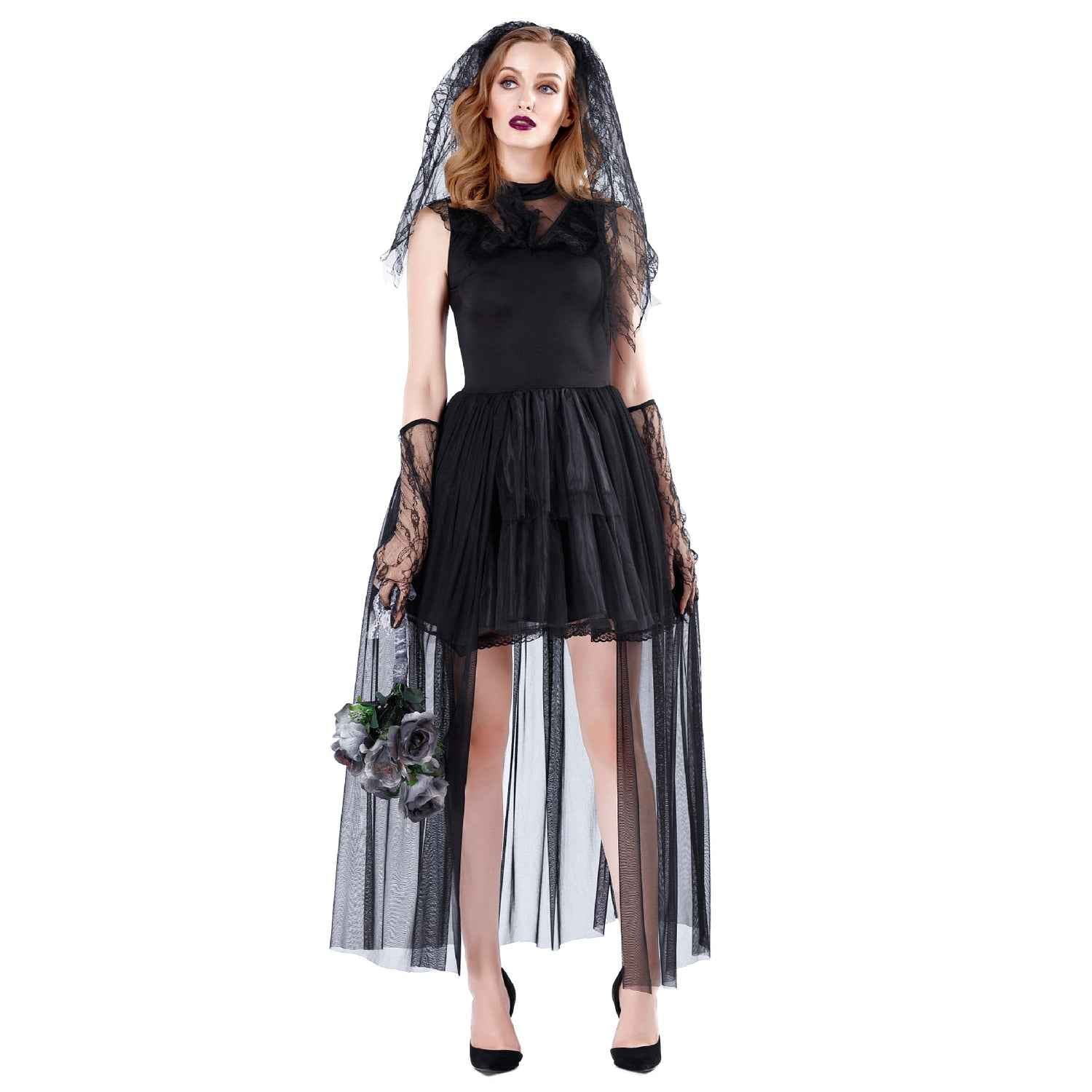Ghost Corpse Bride Women Halloween Costume Bloody Mary Dress