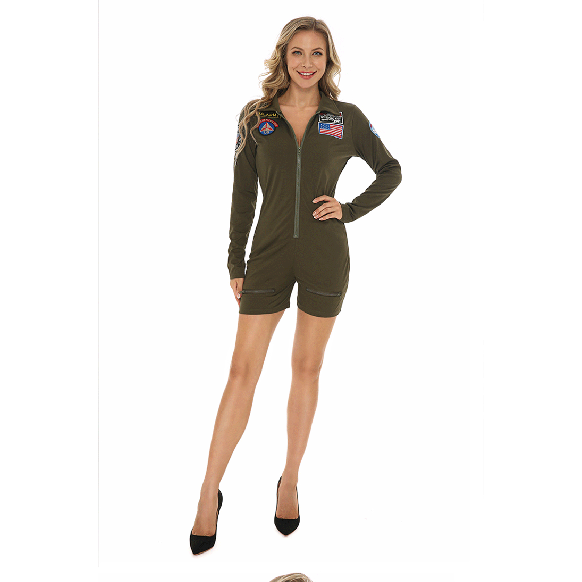 Pilot Character Costumes Jumpsuit For Women - ZZCOSPLAY