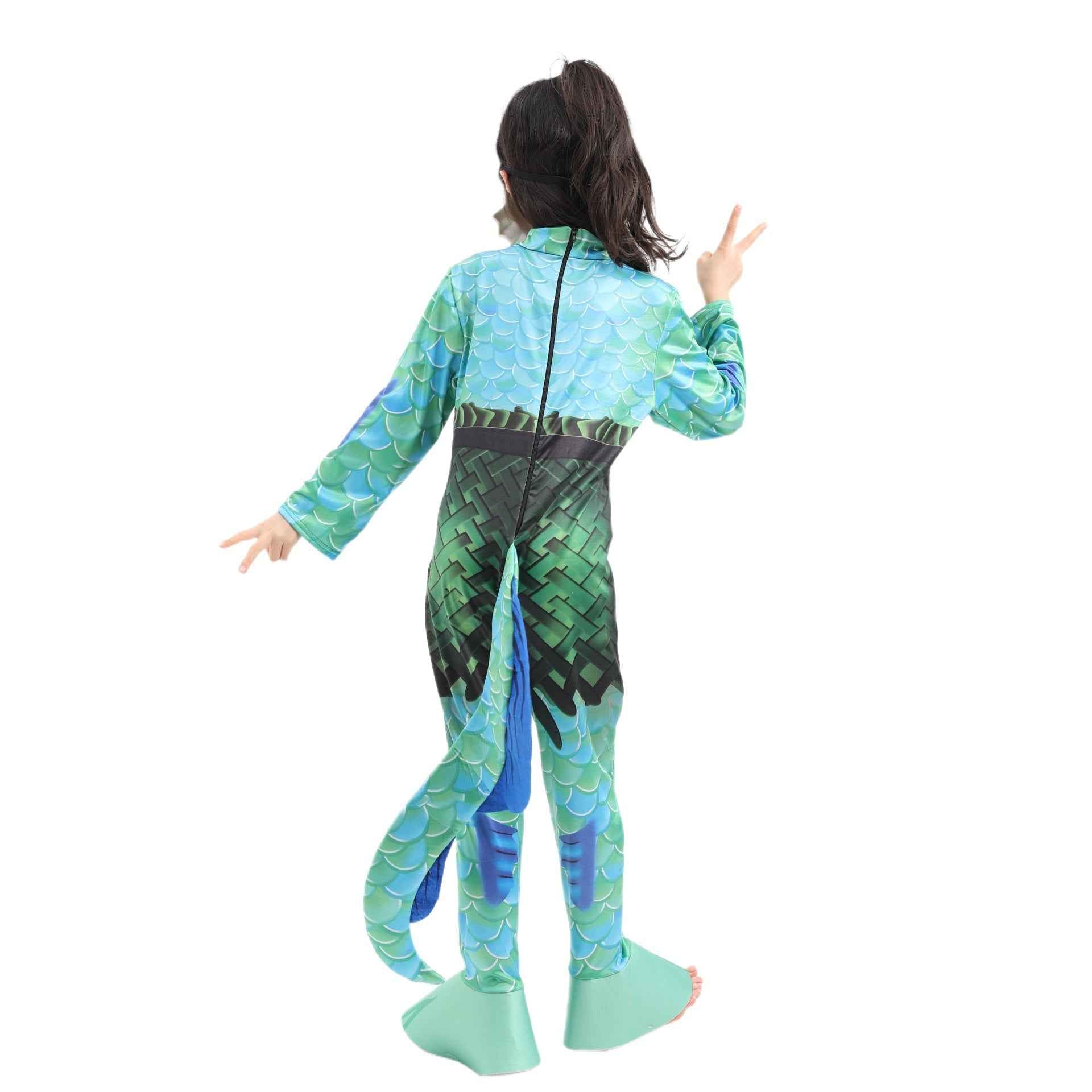 Kids Luca Alberto Sea monster Costume with Mask Halloween