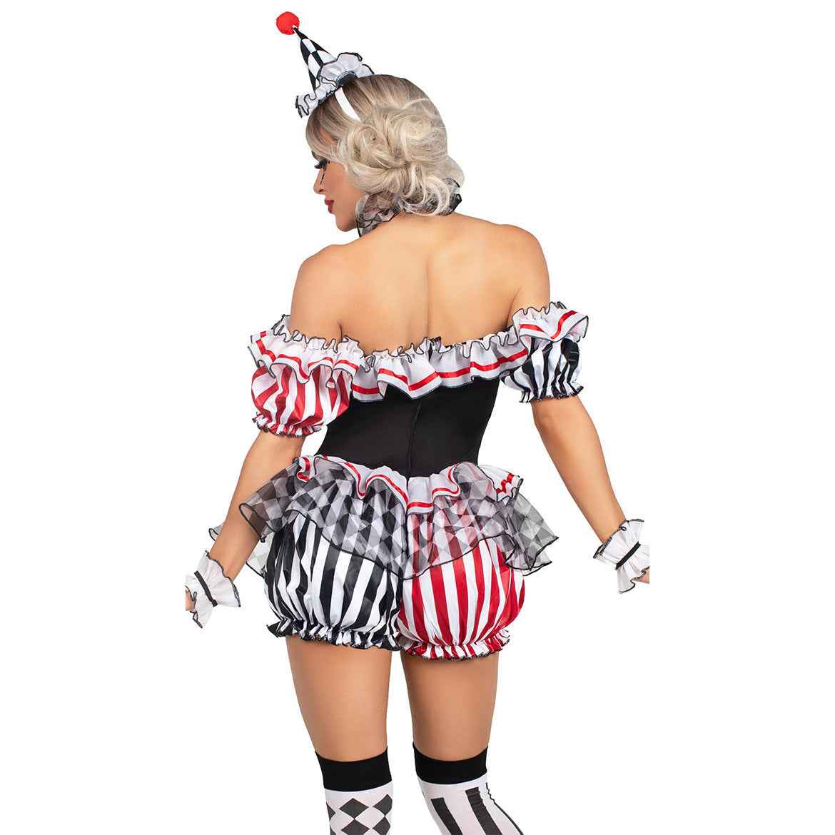 Harlequin Clown Dress Costume Halloween Party Uniform