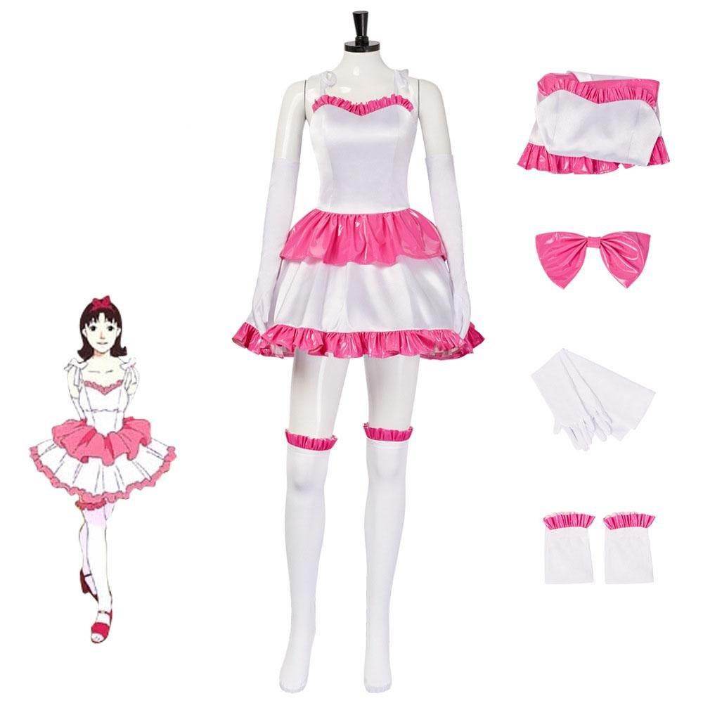 70s Perfect Blue Mima Kirigoe Cosplay Costume Red and Pink Dresses for Women - zzcosplay