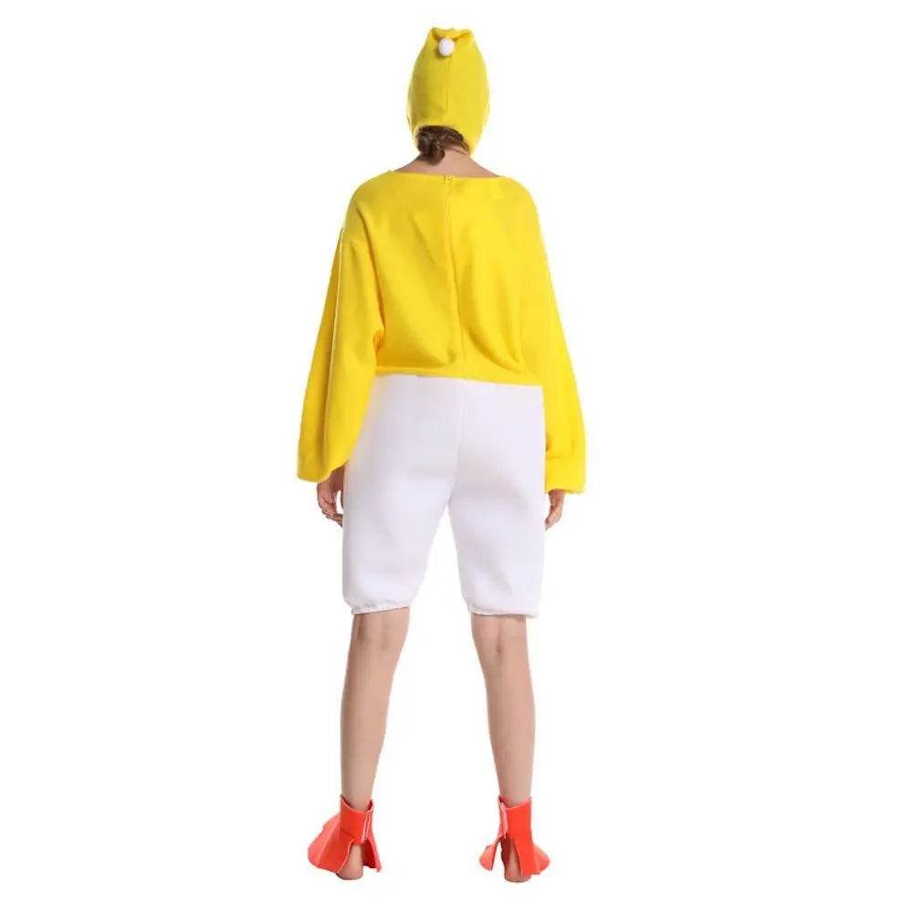 Adult Funny Yellow Chick Jumpsuit Cosplay Stage Performance Costume - zzcosplay
