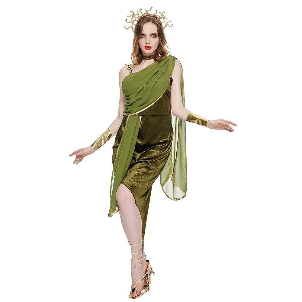 Adult Medusa Costume Halloween Cosplay Outfit for Bar Parties and Performances - zzcosplay