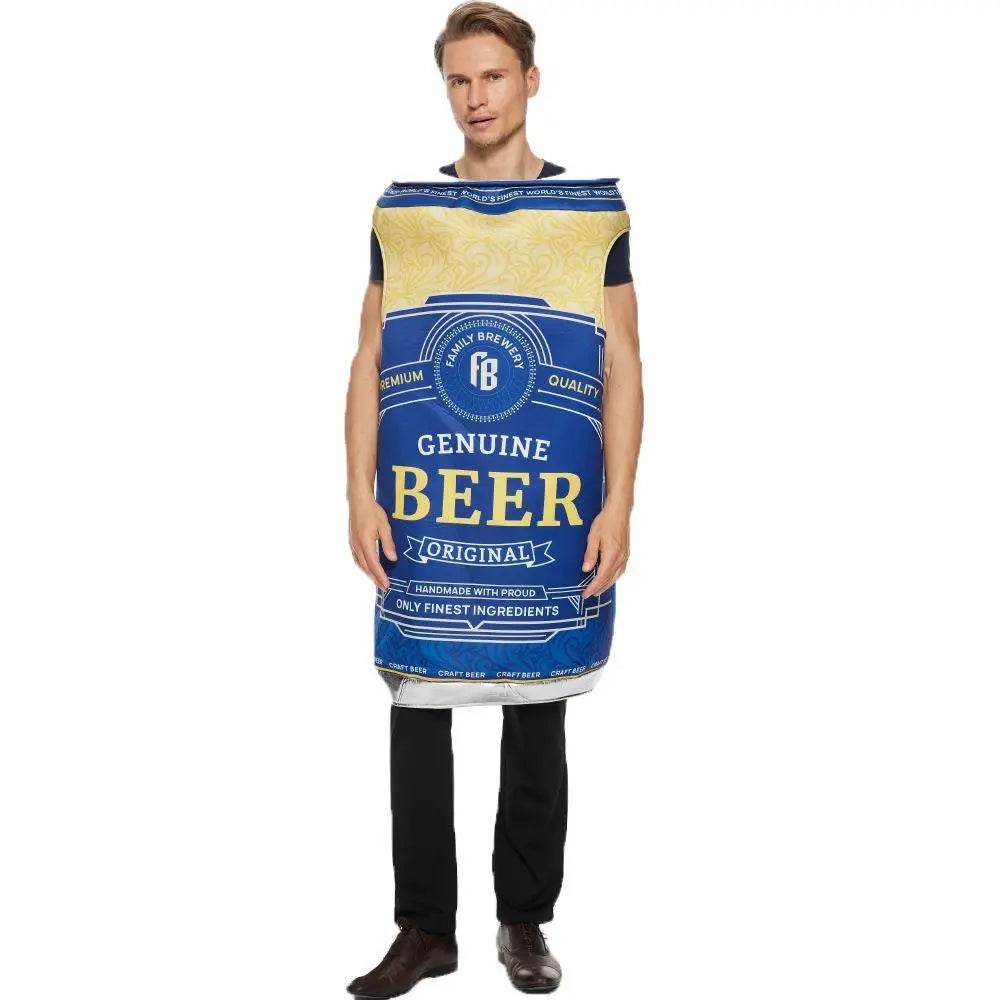 Adult cans beer bottle Oktoberfest Funny Novelty Halloween Cosplay Costume - zzcosplay