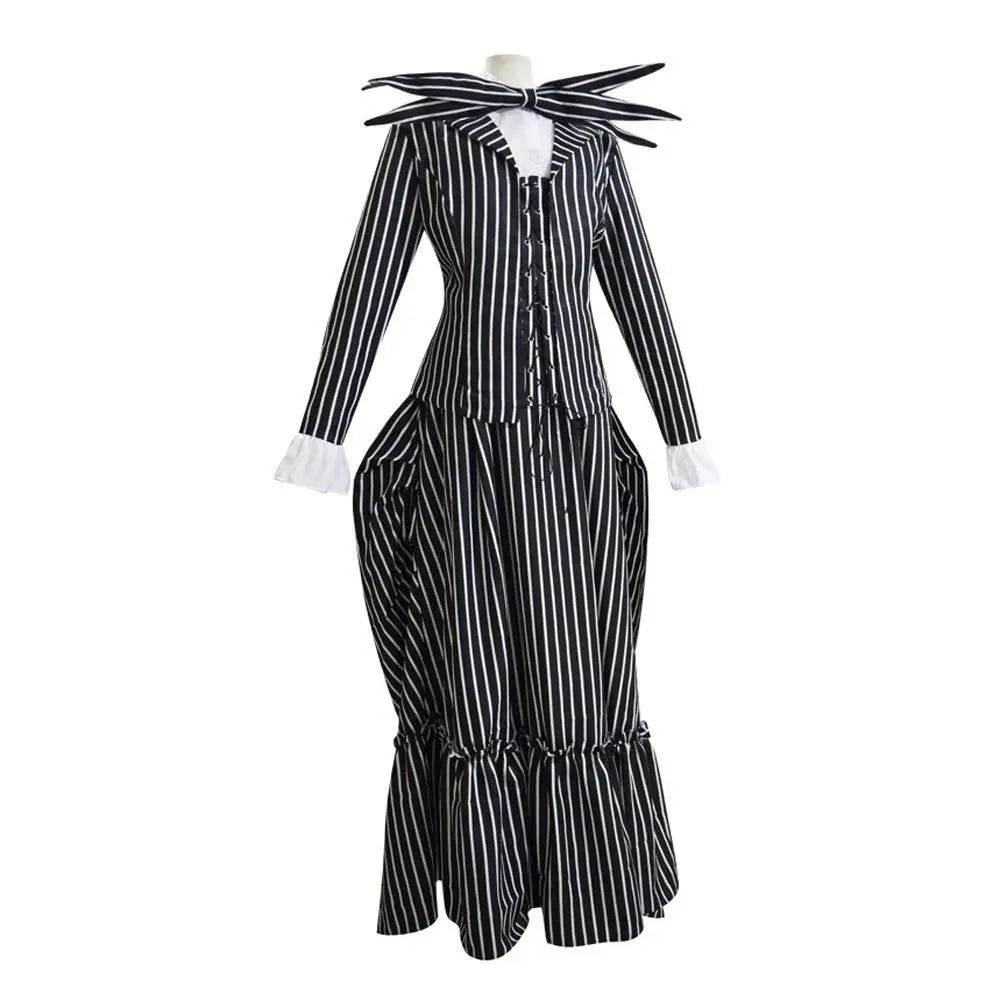 Adult kids Jack Skellington Sally Suit Costume The Nightmare Before Christmas for women men Boy Girl full Set - zzcosplay