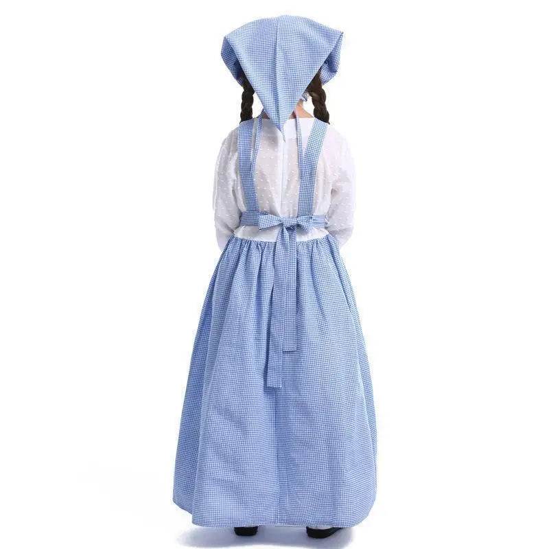Alice Lolita Maid for kids Blue Farm Florist girl dress kids Maid Cosplay Costume - zzcosplay