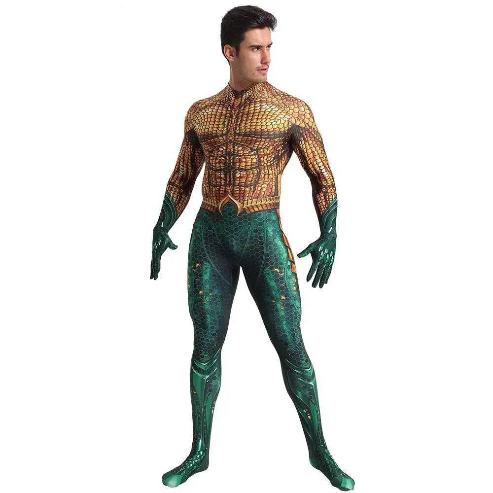 Aquaman 2 Costume Arthur Cosplay Bodysuit Halloween Fancy Cosplay Carnival Suit - zzcosplay