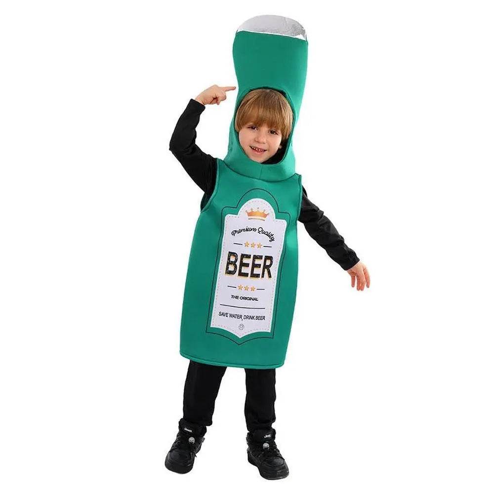 Beer Wine red Bottle Cosplay Costume Children's Day and School Festival Performance Outfit - zzcosplay