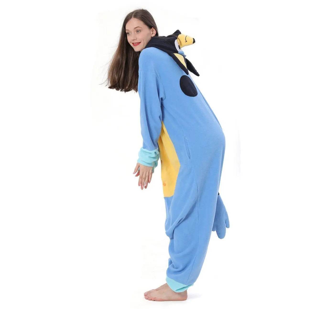 Bluey Onesies Costume Kigurumi PJS Pajamas Outfit for Adult Kids Girl Boy - zzcosplay