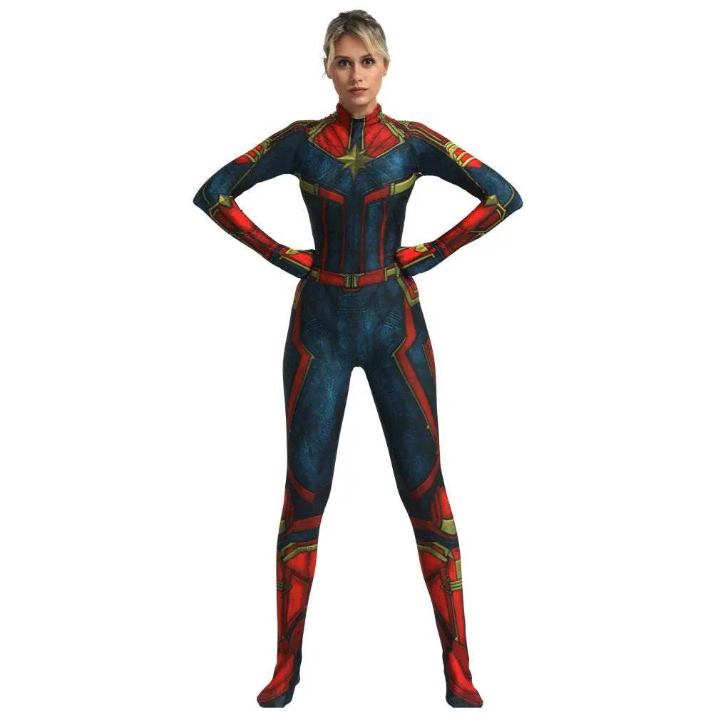 Captain Zentai Bodysuit Halloween Cosplay Costume - zzcosplay