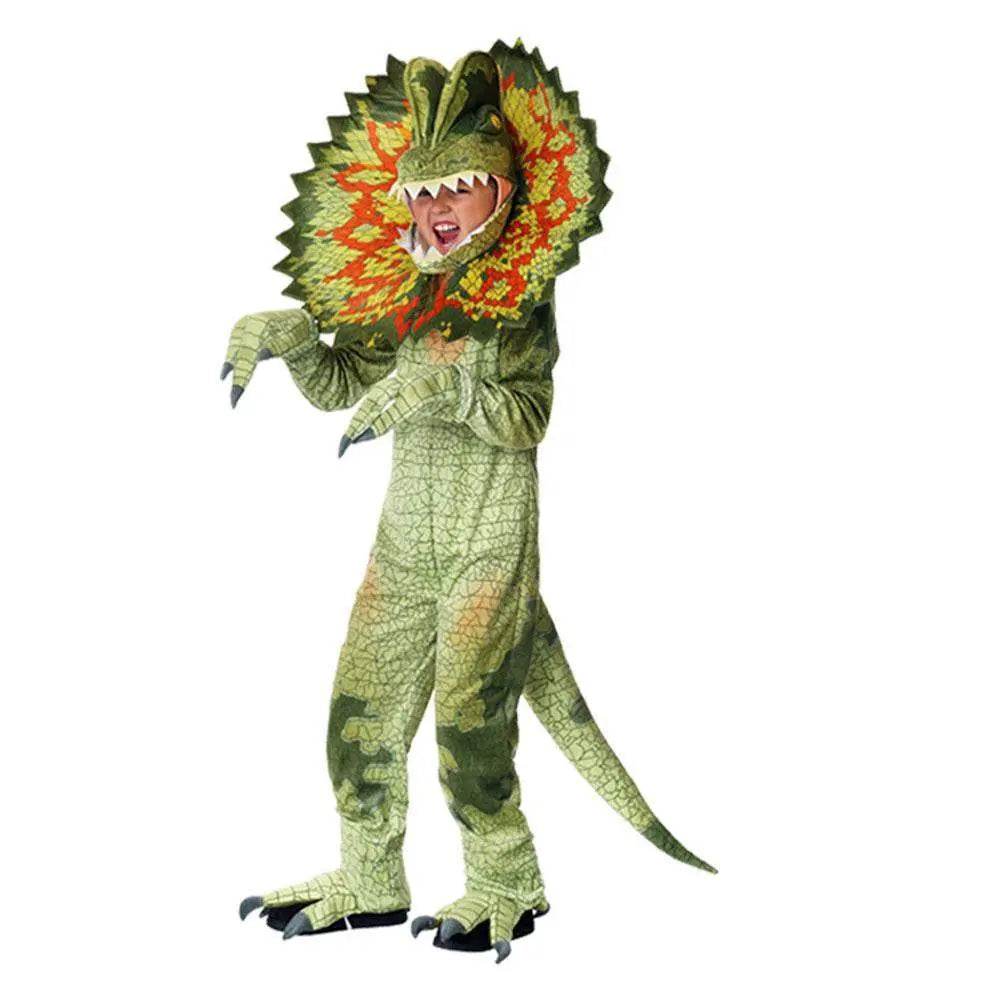 Child's Triceratops Dinosaur Cosplay Costume Jumpsuit Halloween Dress Up for Kids - zzcosplay