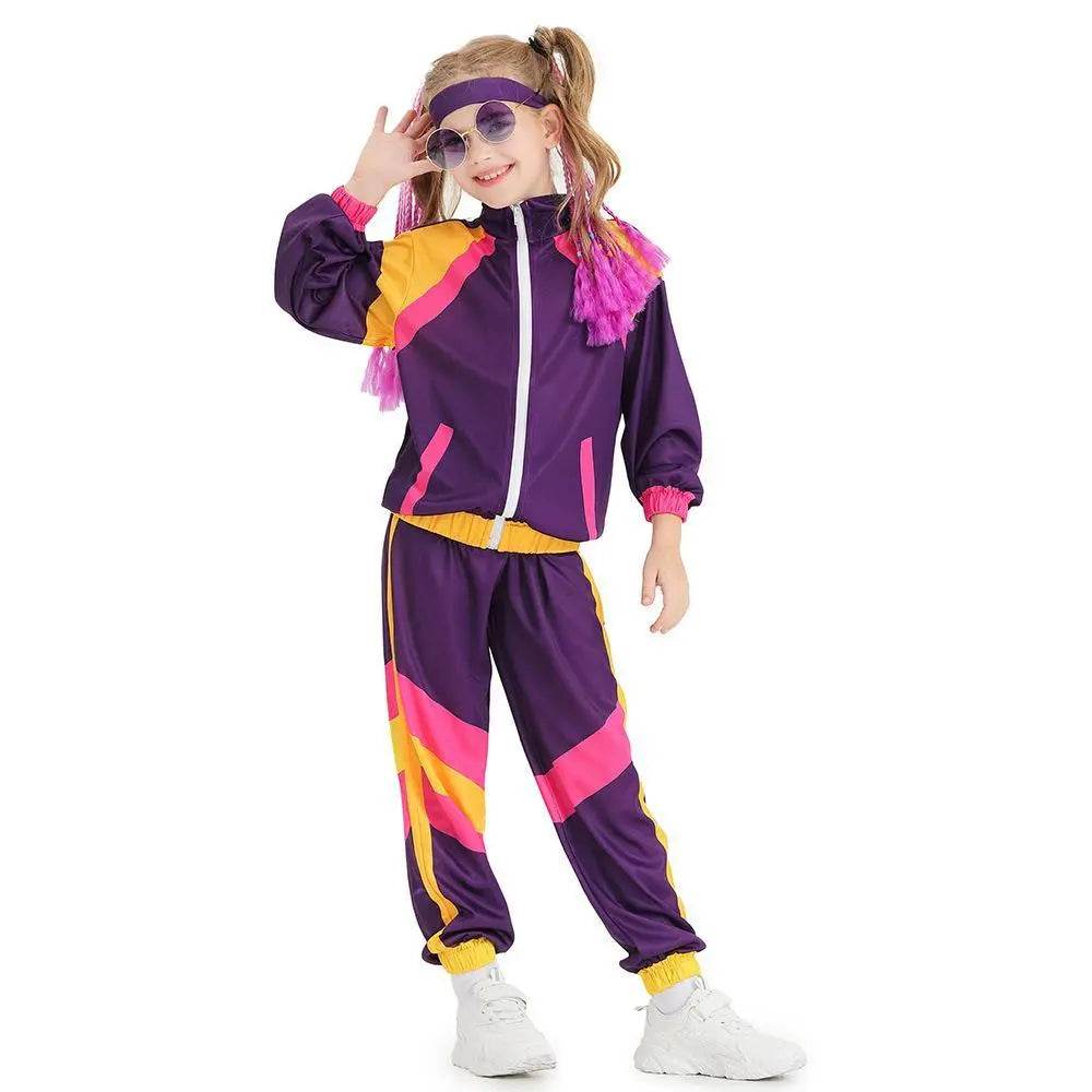Disco 80S Costume Outfits Dance Set Hip Hop Modern Jazz Team Performance Kids - zzcosplay