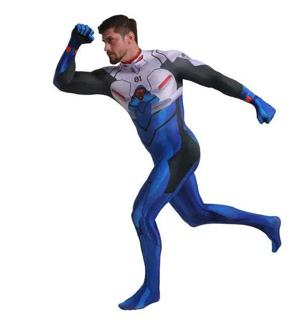EVA Ikari Shinji Siamese Halloween Cosplay Costume Zentai Jumpsuit - zzcosplay