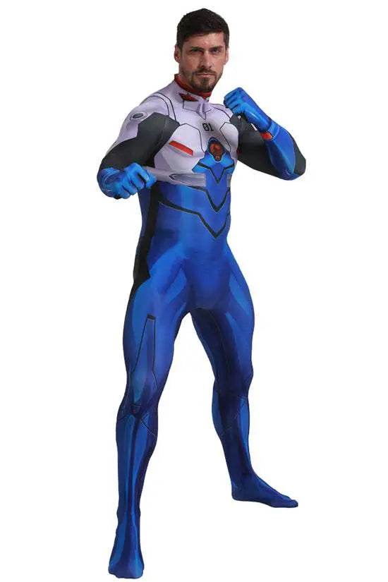 EVA Ikari Shinji Siamese Halloween Cosplay Costume Zentai Jumpsuit - zzcosplay