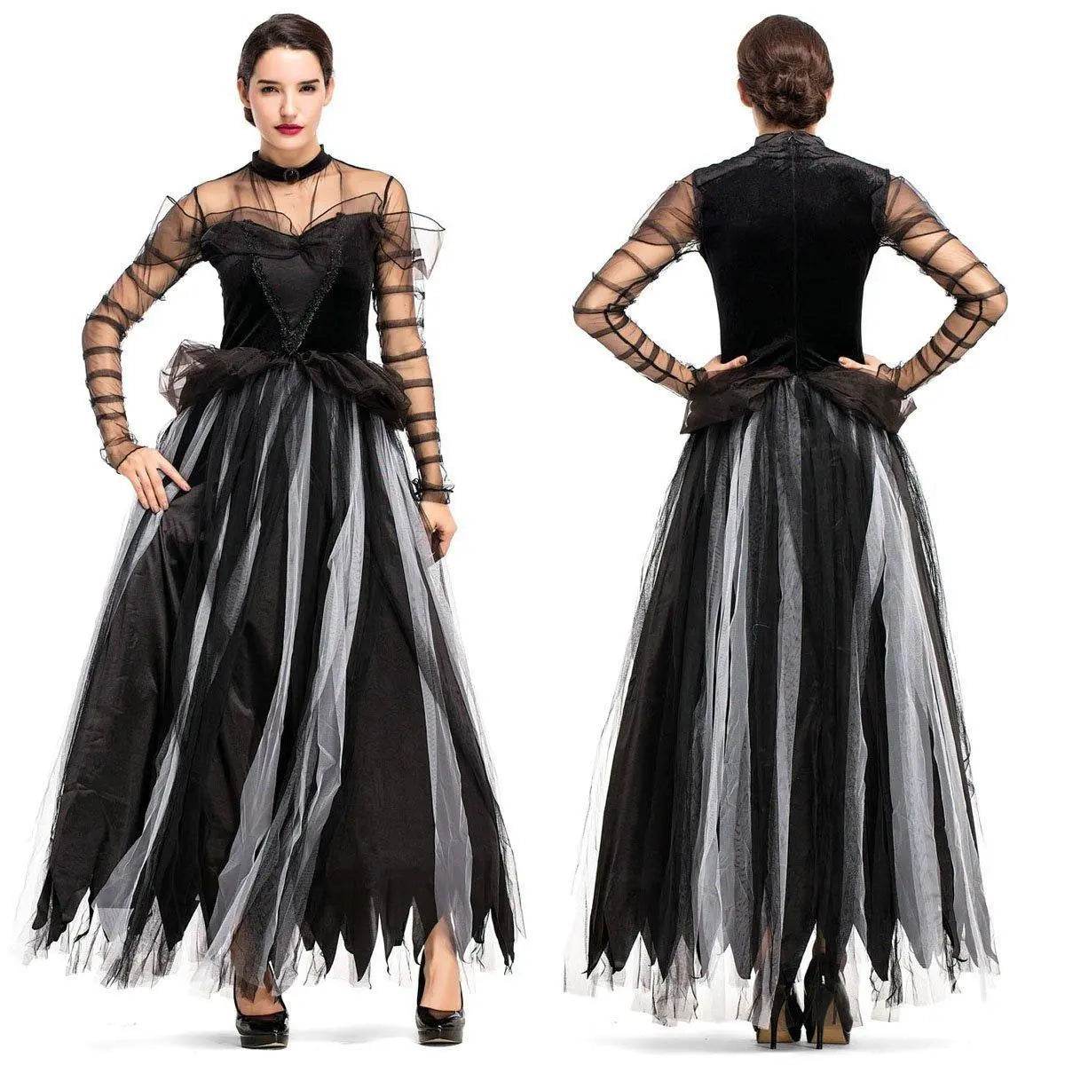 Fairy Tale Black Swan Cos Witch Cos Costume for Halloween Party Prom - zzcosplay