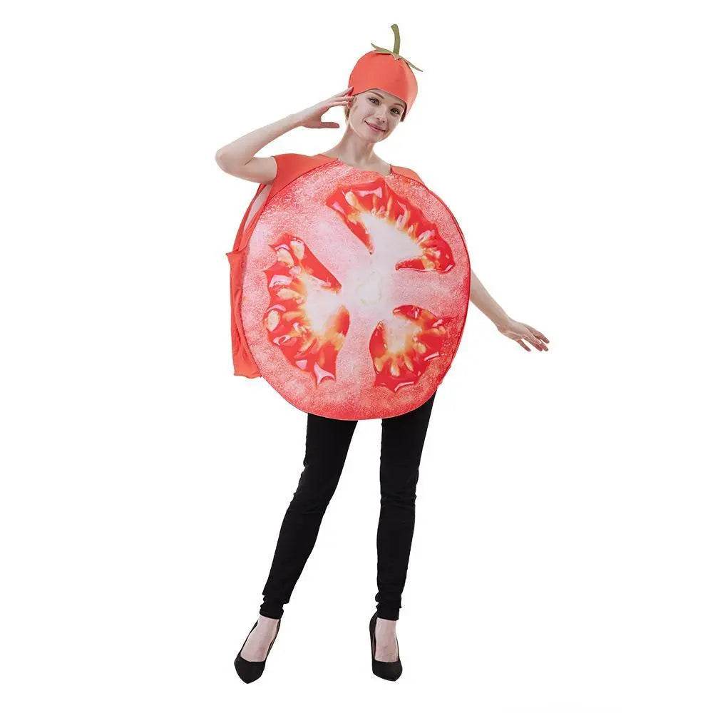 Fruit Sliced Vegetable Tomato women Halloween carnival costume for Adult - zzcosplay