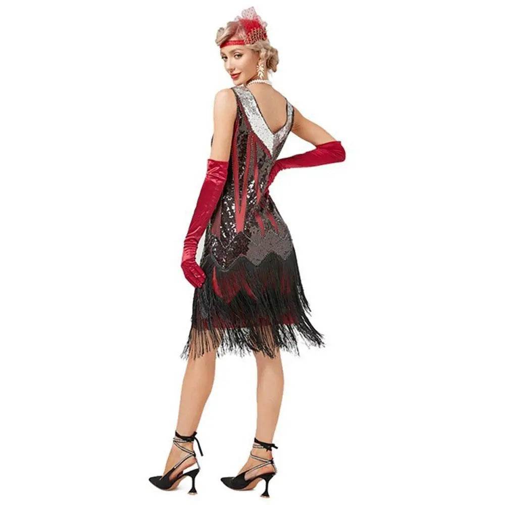 Gatsby 1920s Party Fringe Flapper Dress Retro Costume - zzcosplay