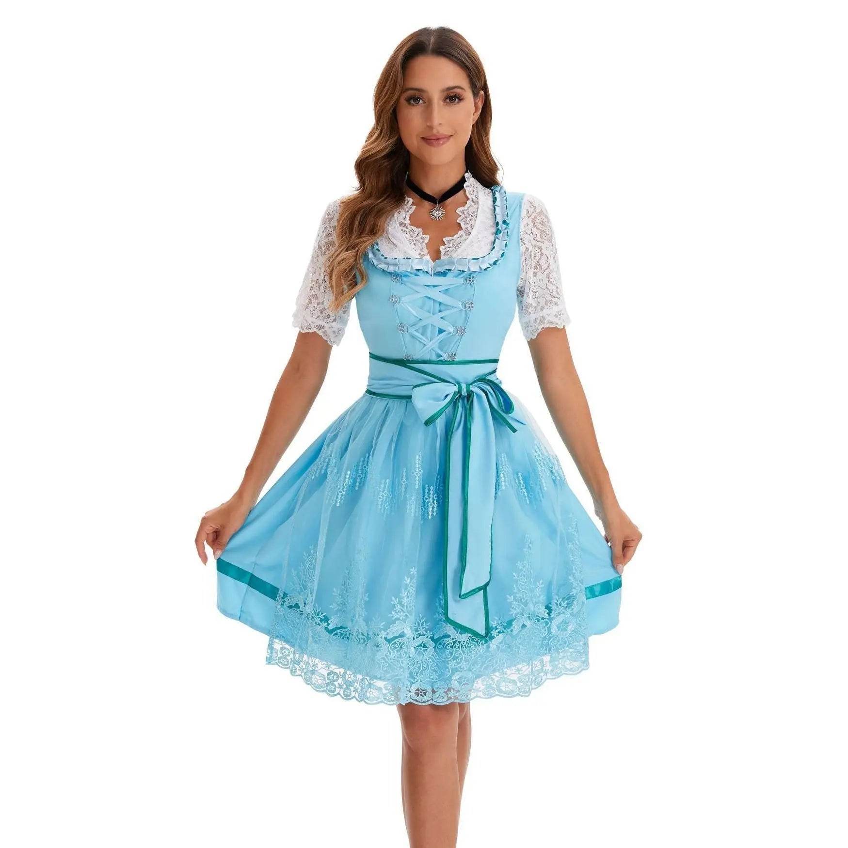 German Oktoberfest Large Size Short Sleeve Dress Costume - zzcosplay