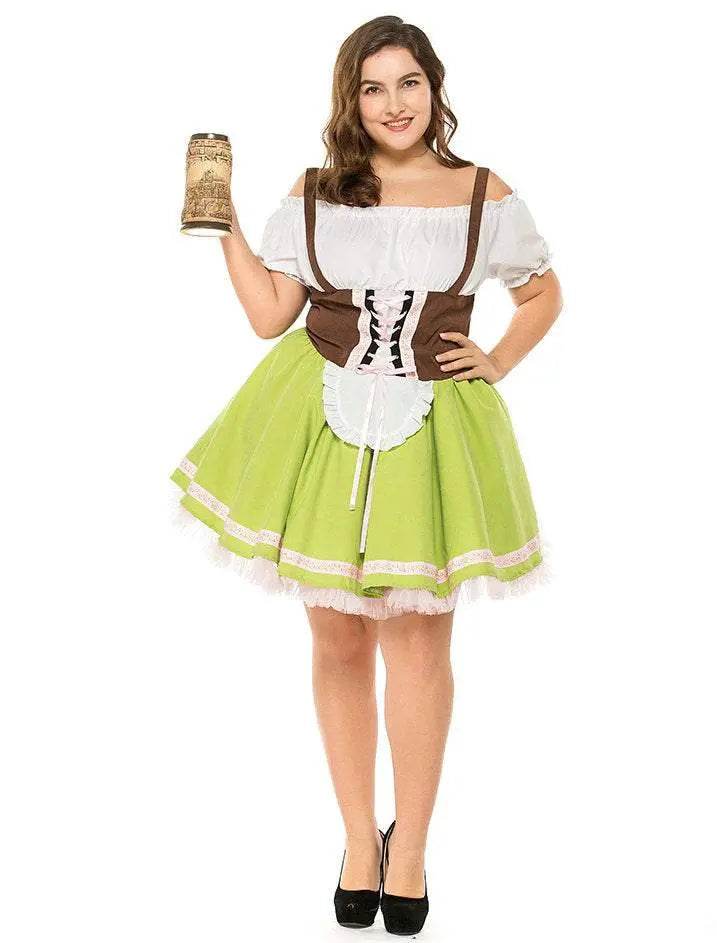German Oktoberfest Outfit Halloween Plus Size Dress Women Cosplay Costume - zzcosplay